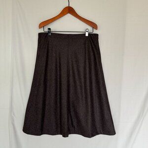 Vintage Y2K Gap Stretch Brown Wool Blend Paneled A Line Midi Skirt Size 16 / XL